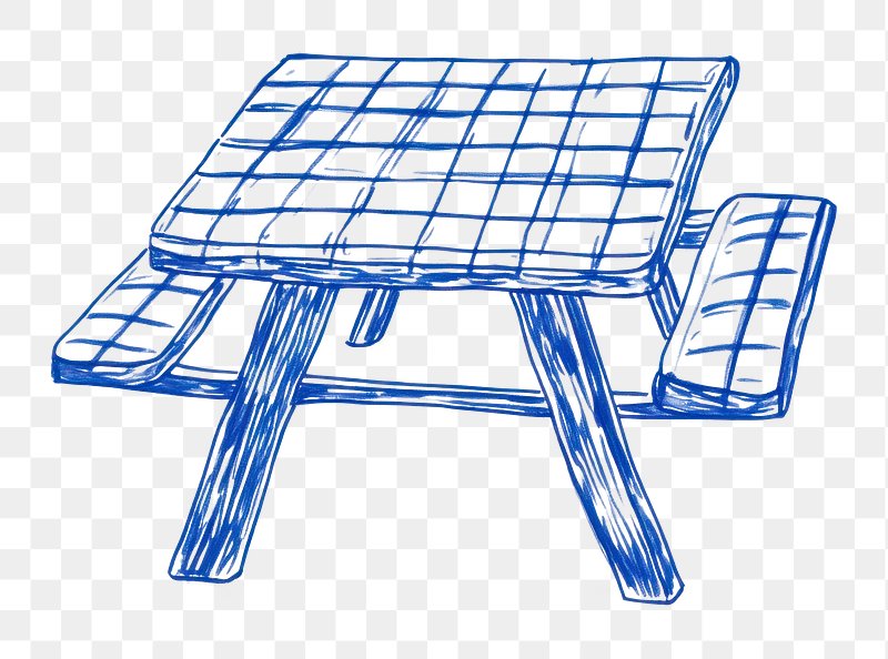 PNG Outline Picnic table drawing Free PNG rawpixel