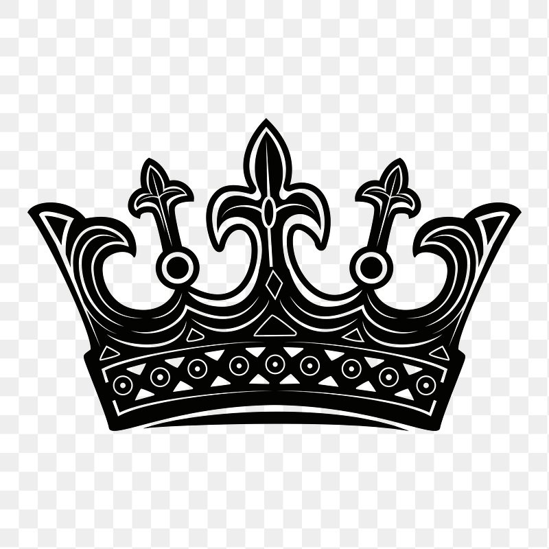 king crown logo black and white
