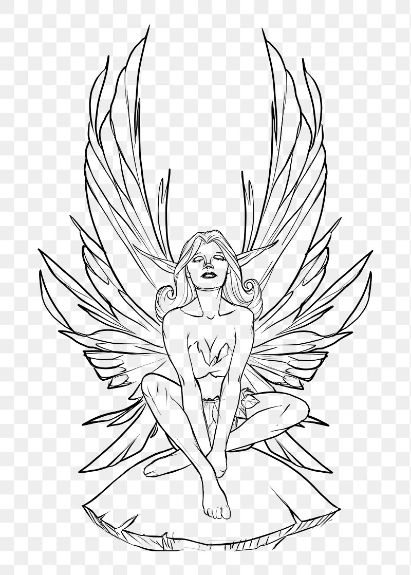 Grunge Fairy Wings Dark Fantasy Graphic · Creative Fabrica