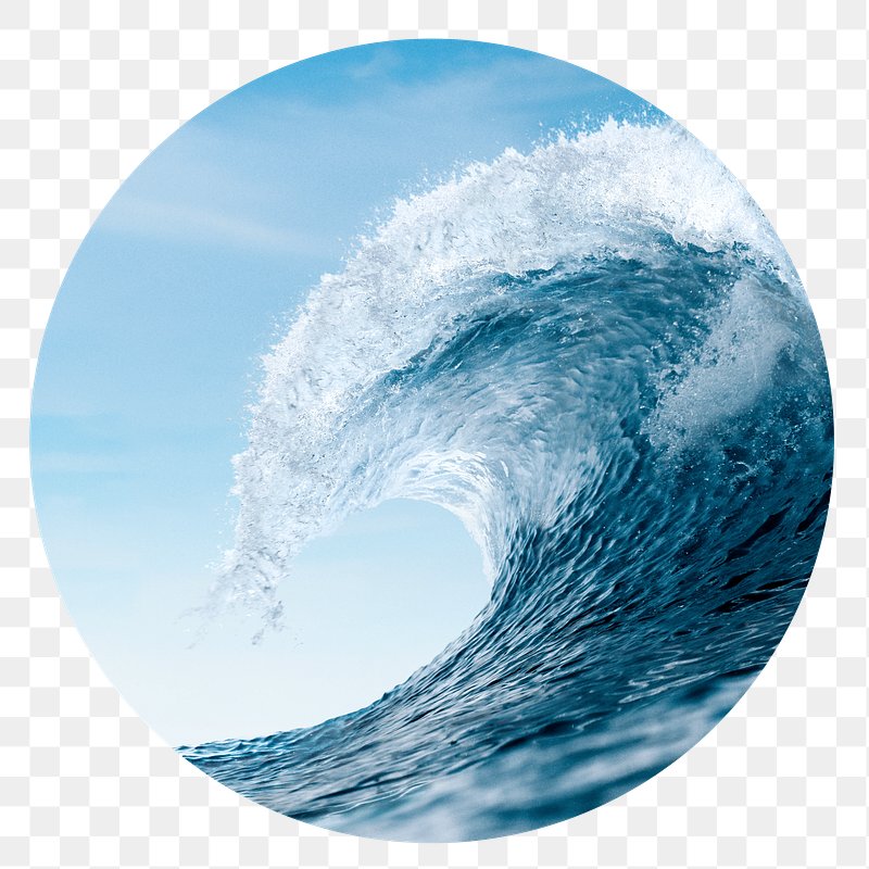 Tropical ocean waves sticker png | Premium PNG Sticker - rawpixel
