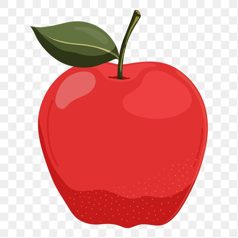 all red apple clip art