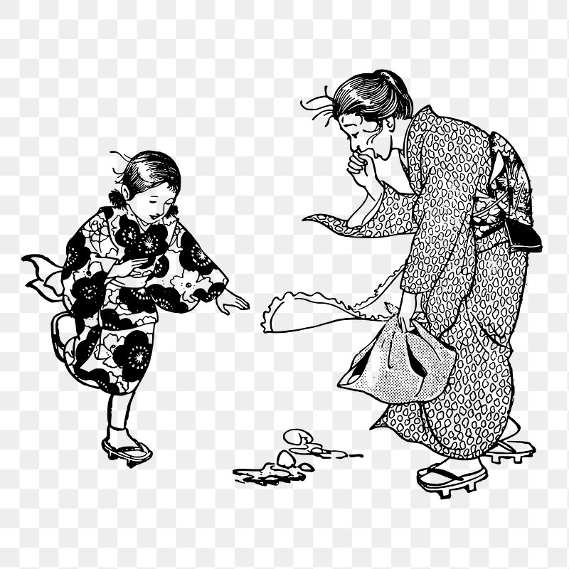 Дети в традиционных китайских рисунках. Рисунок мать японка. Непослушный ребенок рисунок. Женщина в кимоно рисунок. Ретро японские мамы