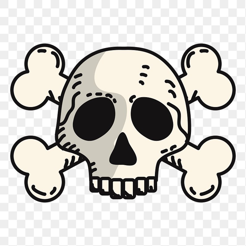 skull and crossbones png transparent background