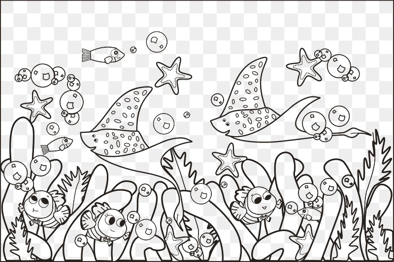 Free: linear stylized drawing of koi fish - nohat.cc