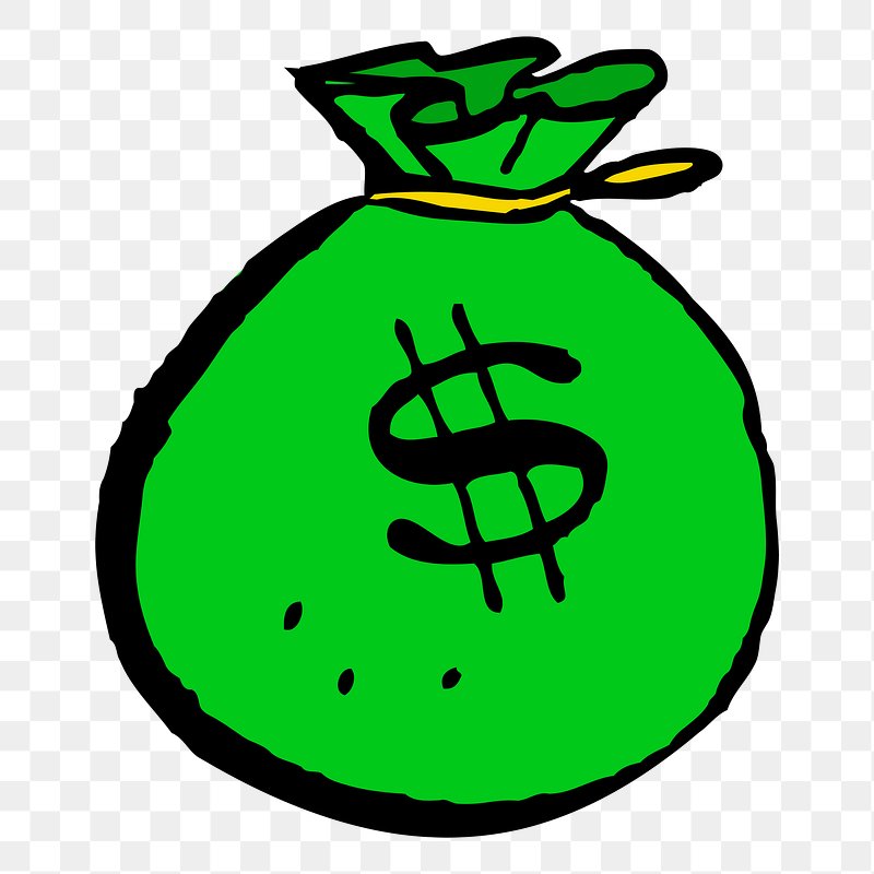 Free Vectors | deflated money bag (dollars)