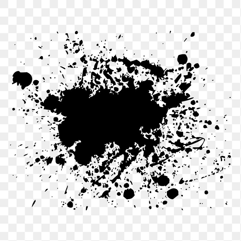 black paint splat png