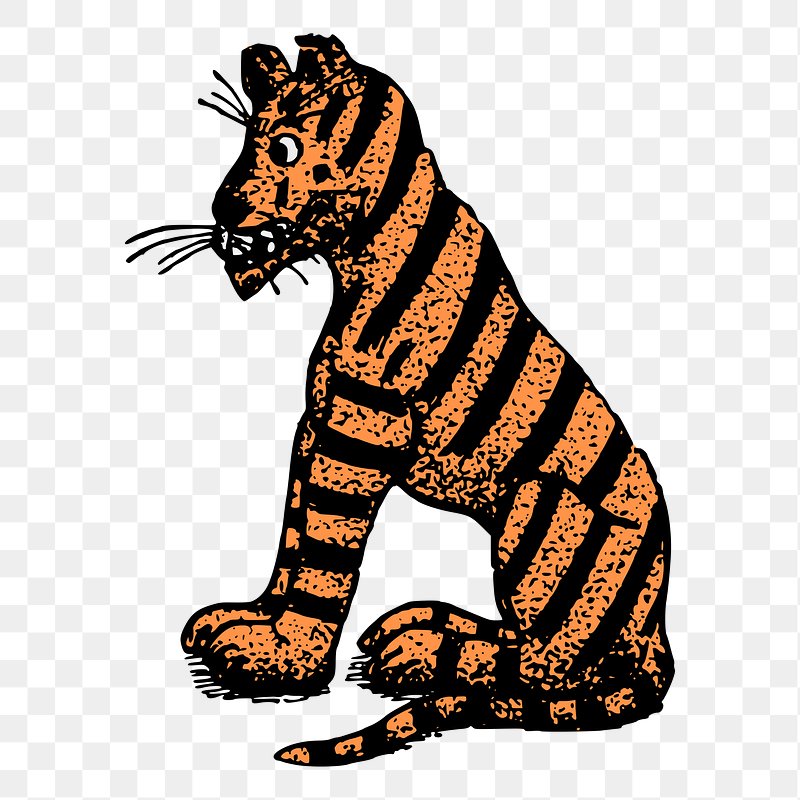 Tiger png sticker animal illustration