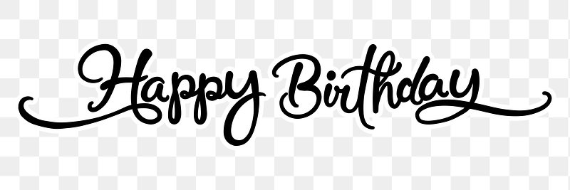 Happy Birthday Font PNG Images