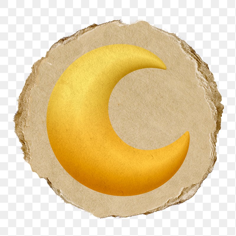 Crescent moon png icon sticker, moon png icon 