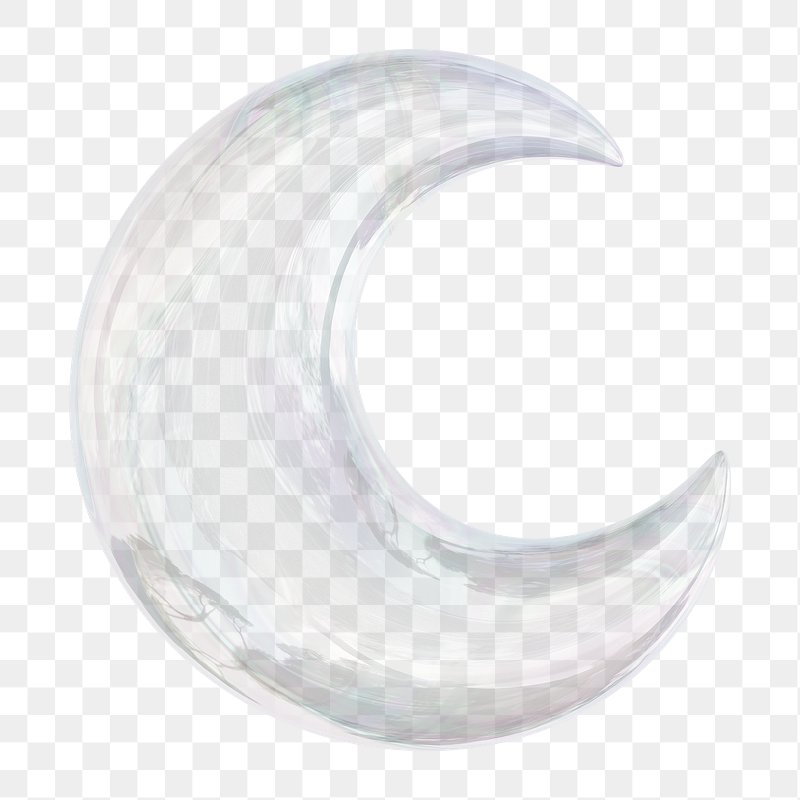 Free: White crescent moon png sticker