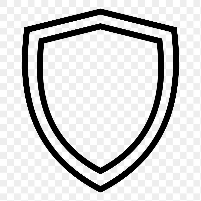 Shield, protection icon, simple flat