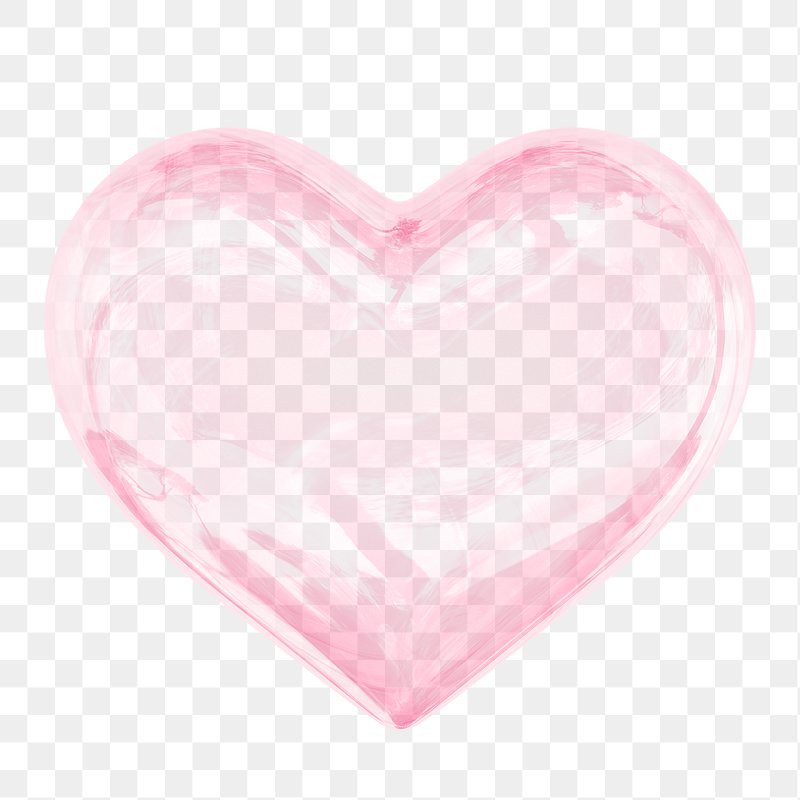 pink heart with transparent background