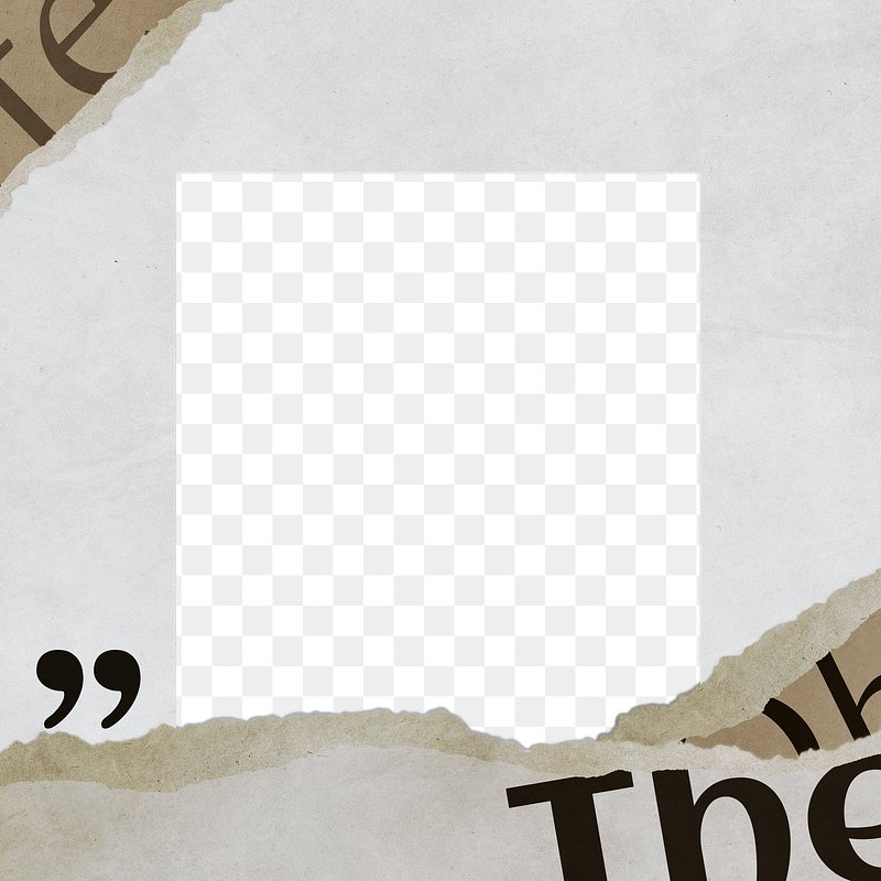 newspaper #layout #border #vintage #white #aesthetic - Ripped Paper  Aesthetic, HD Png Download is free tra…