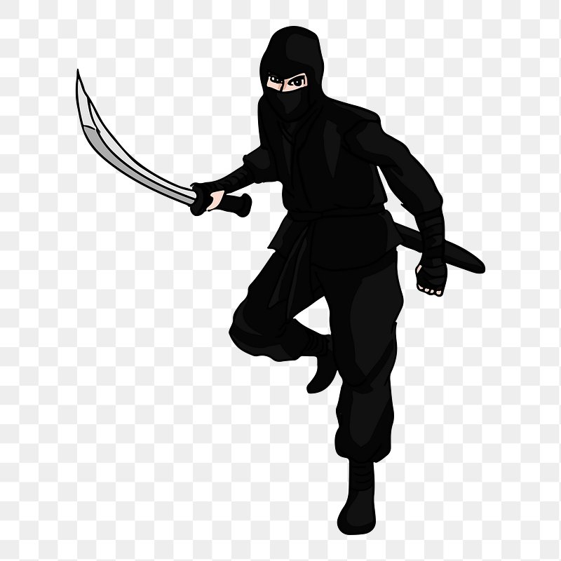 Ninja Drawing PNG, Vector, PSD, and Clipart With Transparent Background for  Free Download