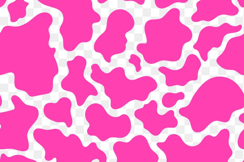 Aesthetic Colorful Cow Pattern Outline Abstract Stock Vector
