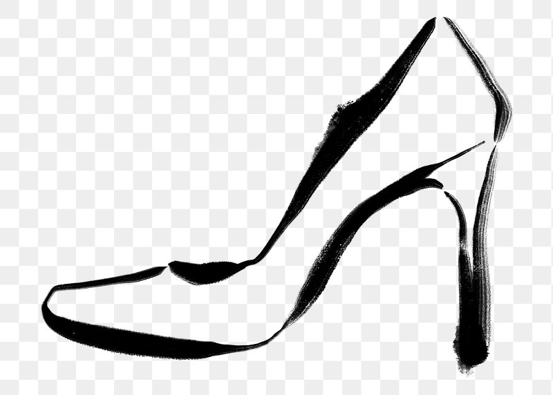 Sparkling Women Shoe High Heeled Cartoon Isolated PNG Images