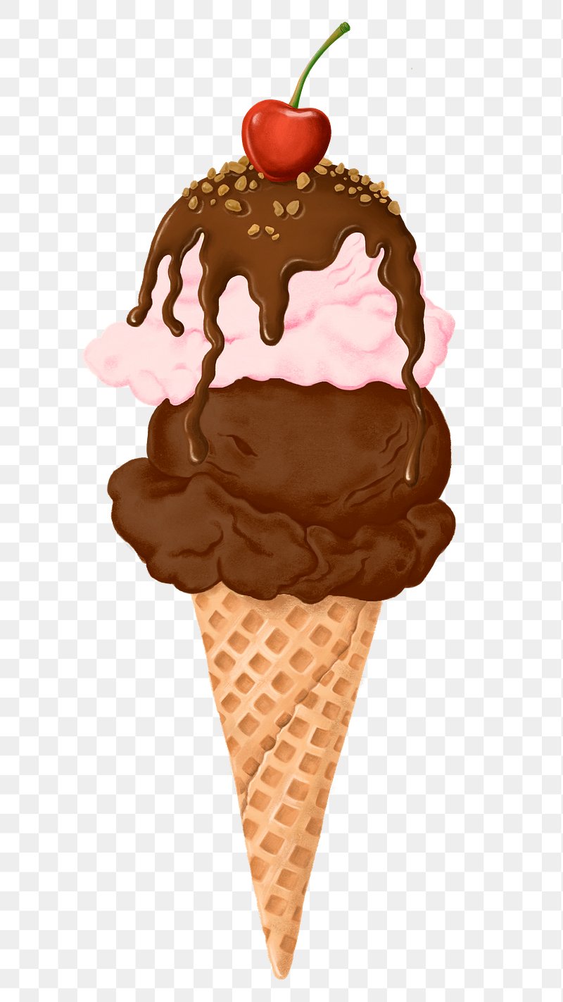 ice cream scoope vector illustration on a background.Premium