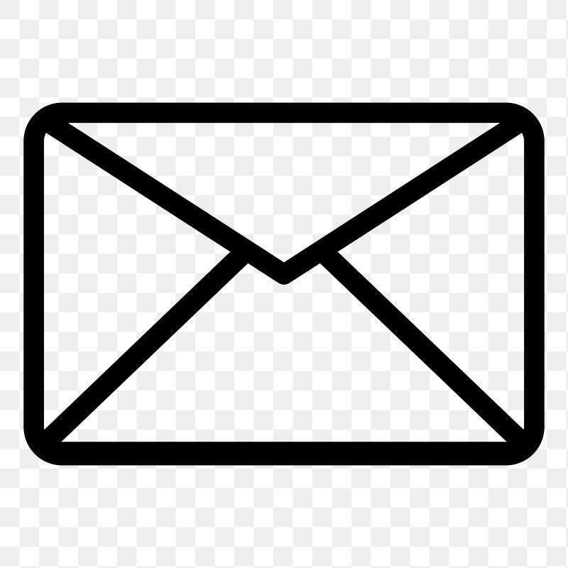 email icon black and white png