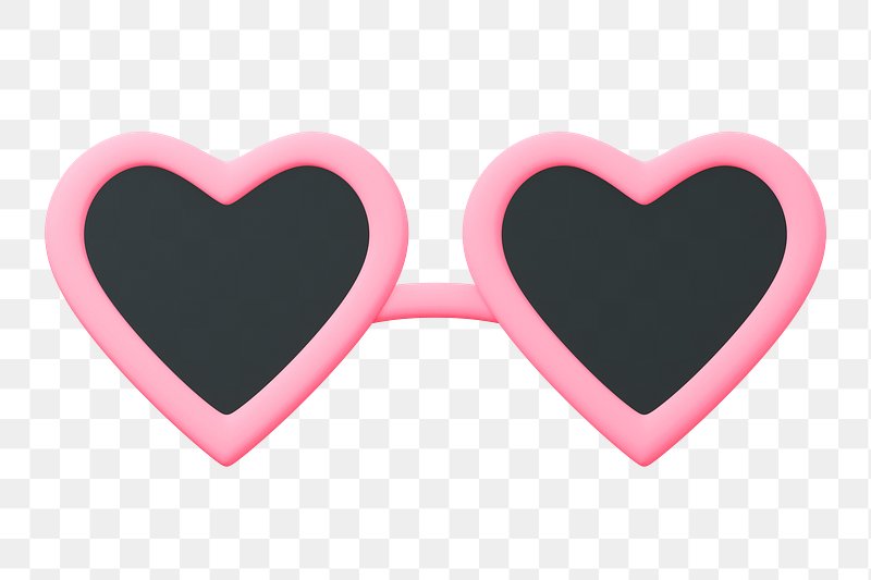 Heart Shaped Glasses PNG Transparent