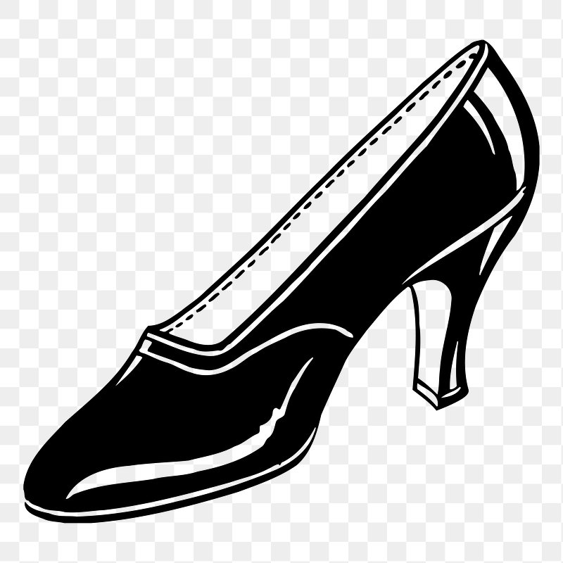 High heels vector icon. Beautiful vintage shoes isolated on white. Fashion  stylish footwear. Accessory for girls, women. Simple doodle, black outline.  Cartoon clipart for print, posters, web 28556499 Vector Art at Vecteezy