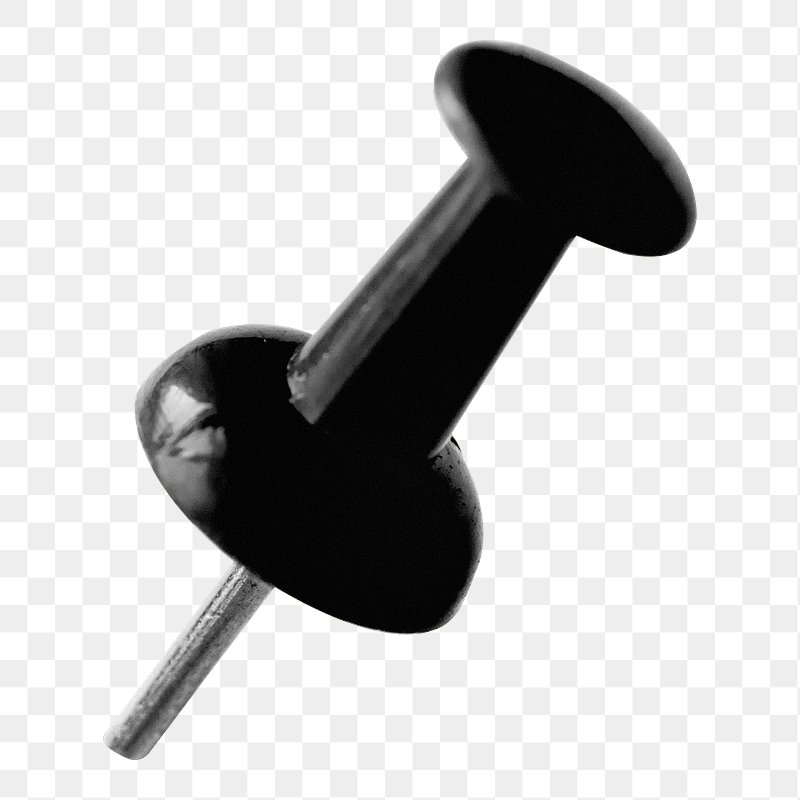 black push pin png