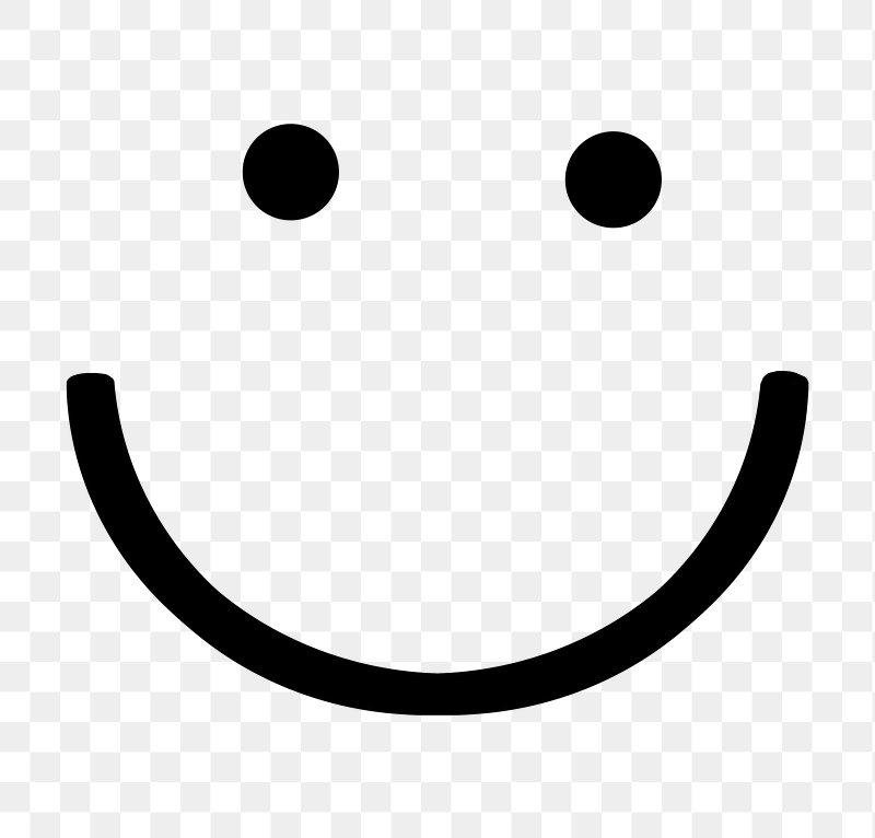 black and white smiley face png