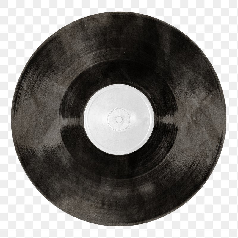 Premium PSD  Black vinyl record isolated on white background