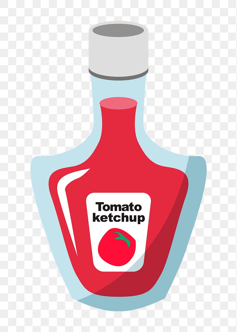 Ketchup bottle clipart, object illustration
