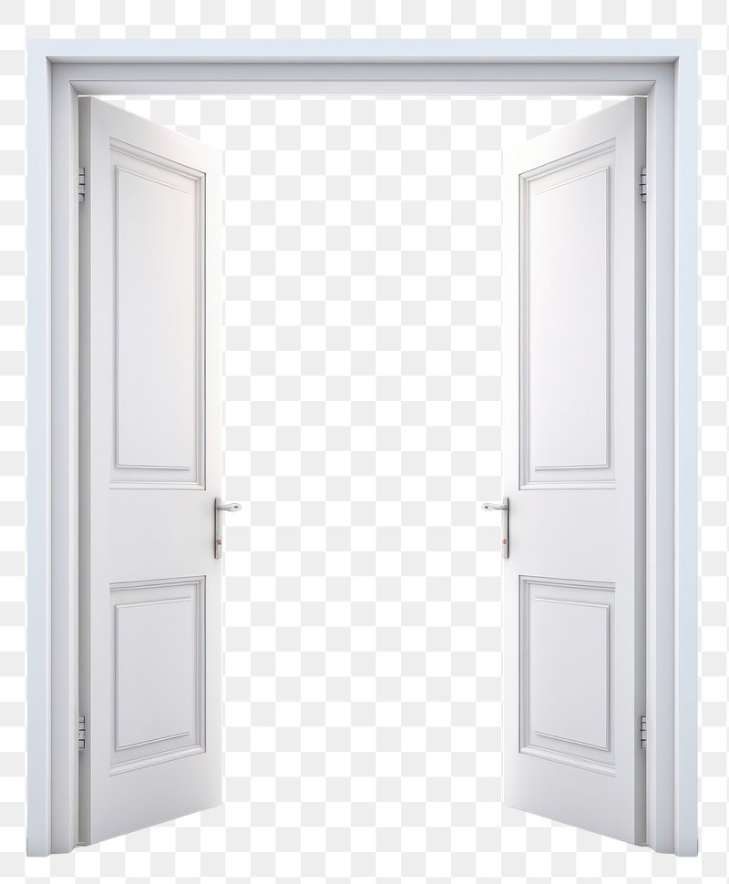 closed white door png