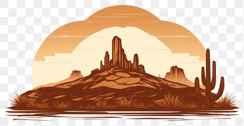 clipart desert mountains