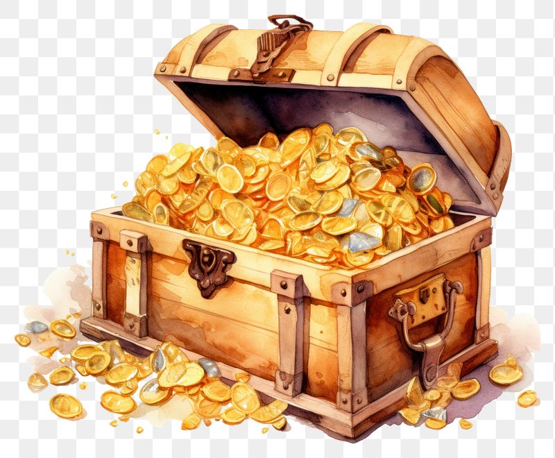 Premium Photo  Open treasure chest overflowing with gold coins isolated on  white