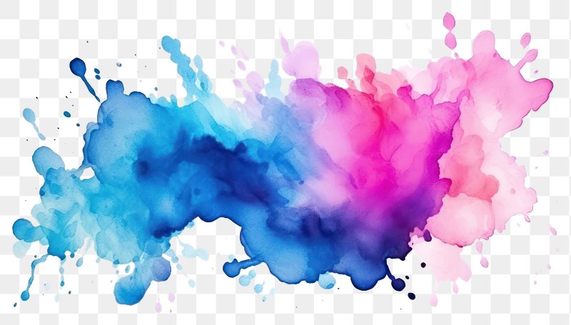 Premium Photo  Purple and white watercolor paint splatters on a