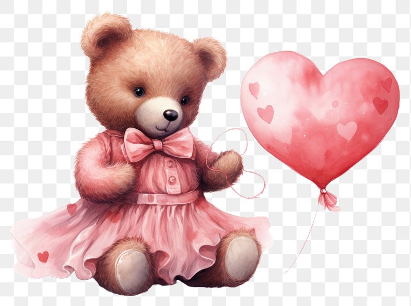 Pair of love teddy bears with big heart. Vector... - Stock Illustration  [98066080] - PIXTA