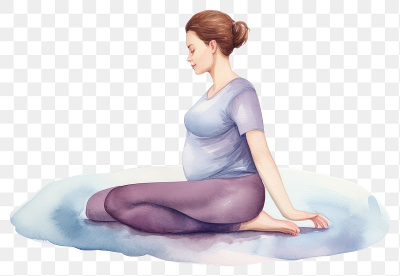 Pregnant Women Clipart Transparent Background, Pregnant Women Yoga