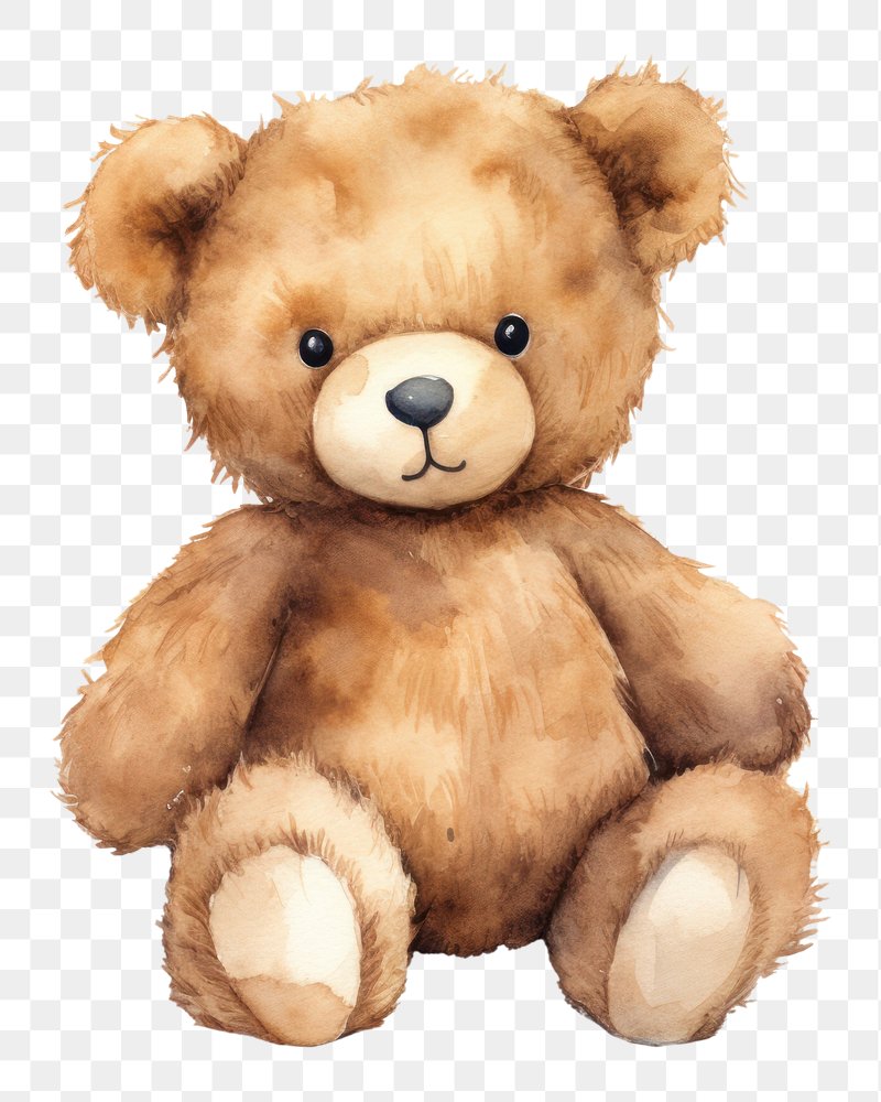 kid carrying teddy bear clipart