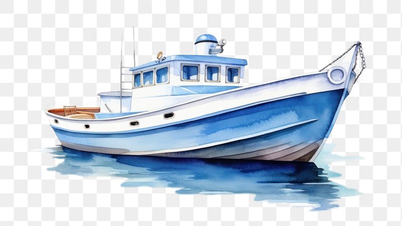 Premium Photo  Isolated Fishing Boat on White Background
