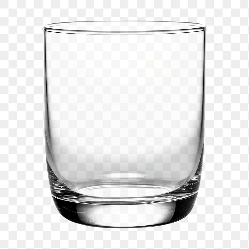 empty water glass png