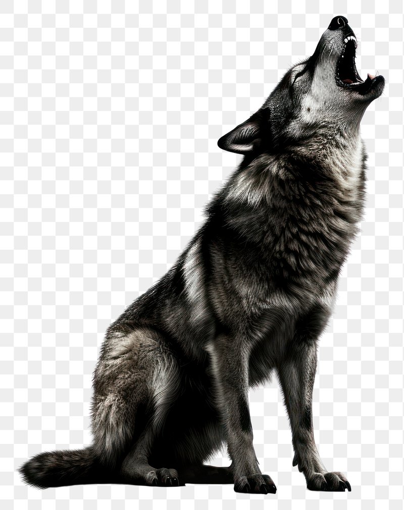 howling wolf png