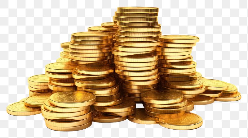 gold coins stack png
