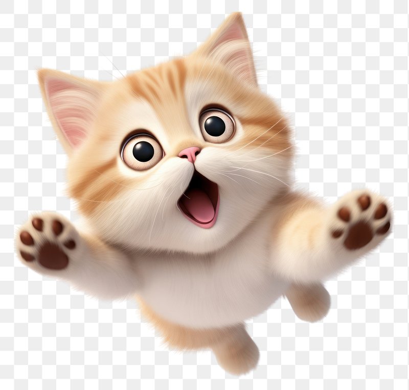 happy cute cat cartoon
