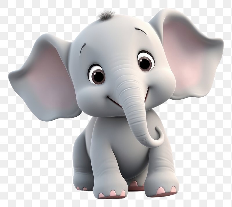Cute happy baby pink elephant cartoon character standing and smiling vector  isolated on white background Stock Vector Image & Art - Alamy
