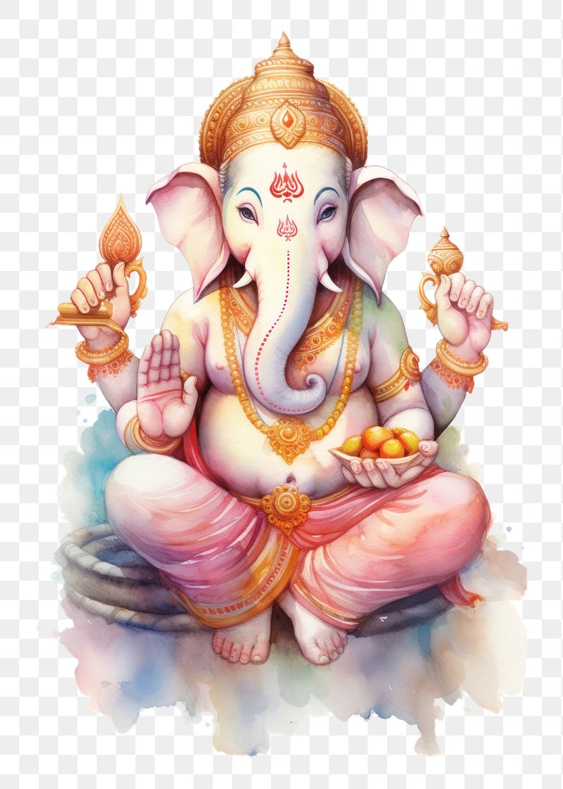Ganesha Hinduism Hindu Temple God Elephant - Ganesh Ji Clipart Red, png, transparent  png | PNG.ToolXoX.com
