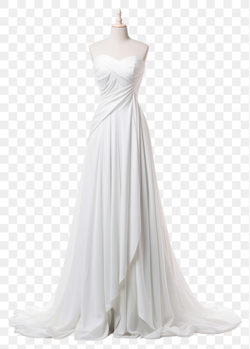 Fashion Mannequin PNG Transparent, White Evening Dress Mannequin