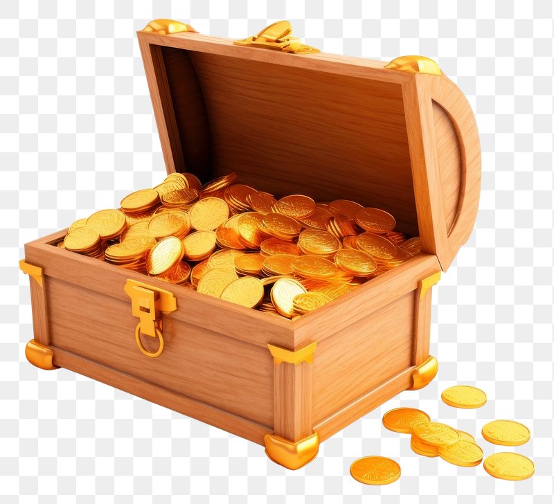 Premium Photo Chest full of gold coins on a white background. 3d render,  golden chests 