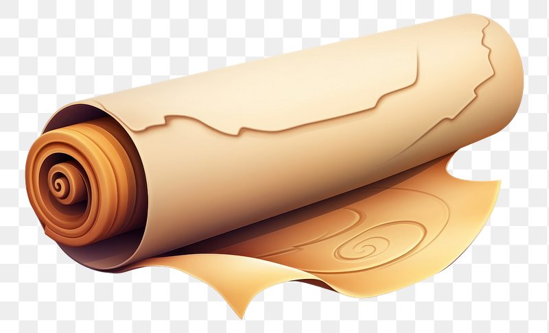 Old scroll paper illustration, digital painting Stock Photo
