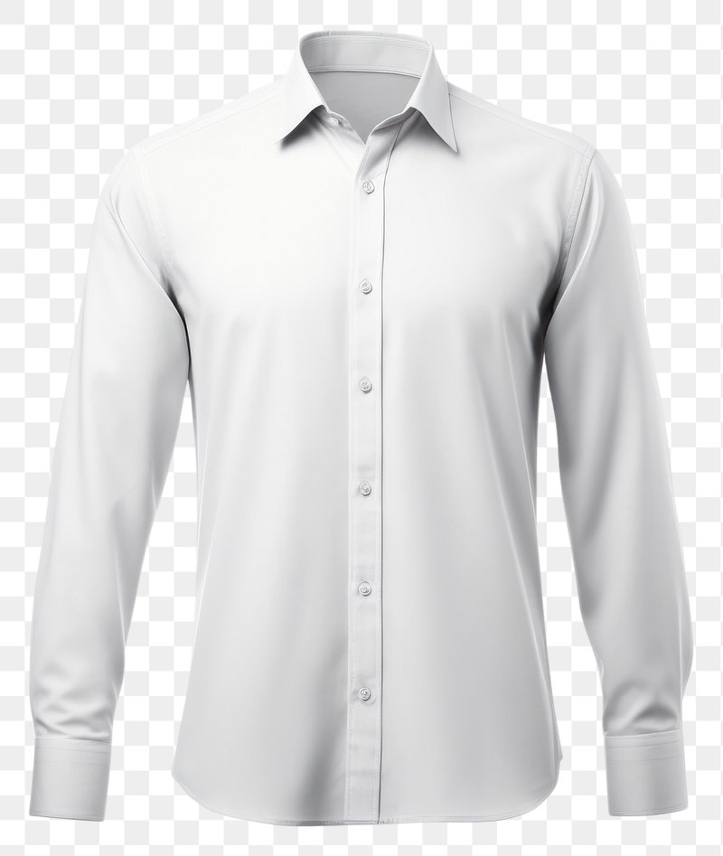 PNG white dress shirt, design