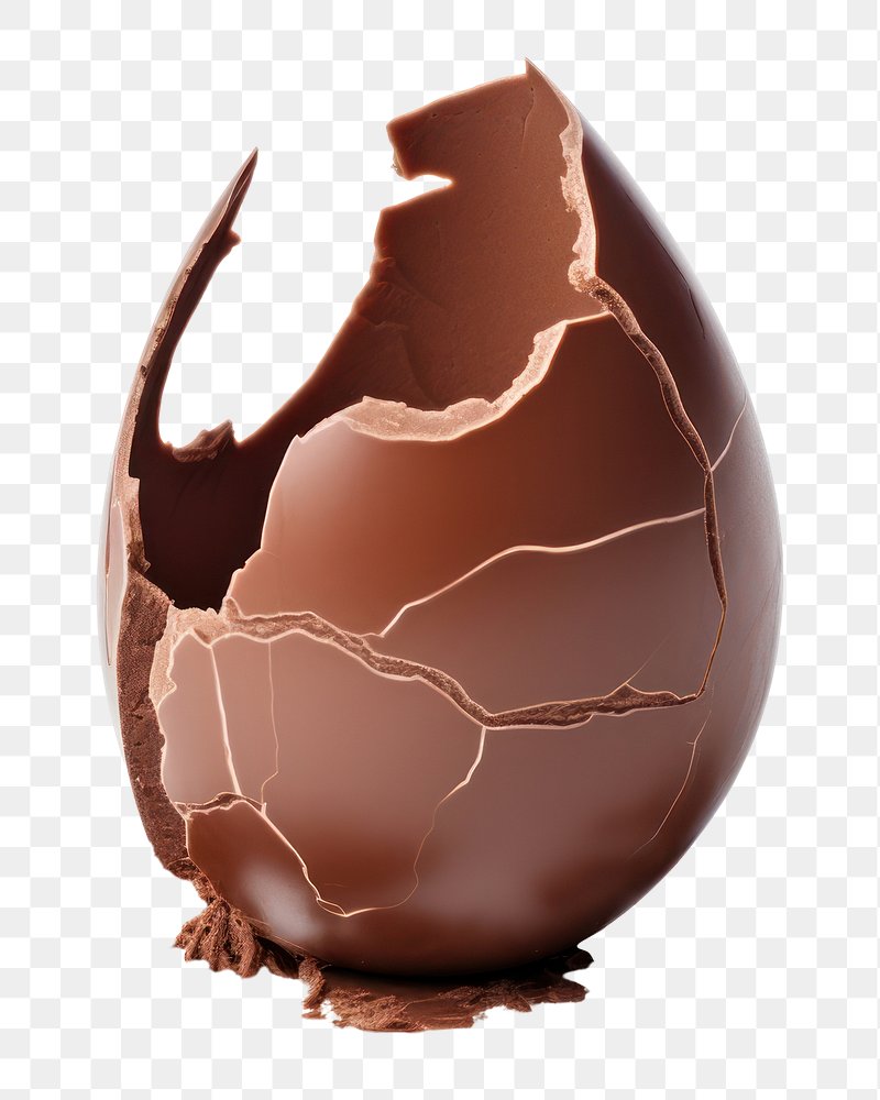 Milk Chocolate Egg That Is Broken PNG Images