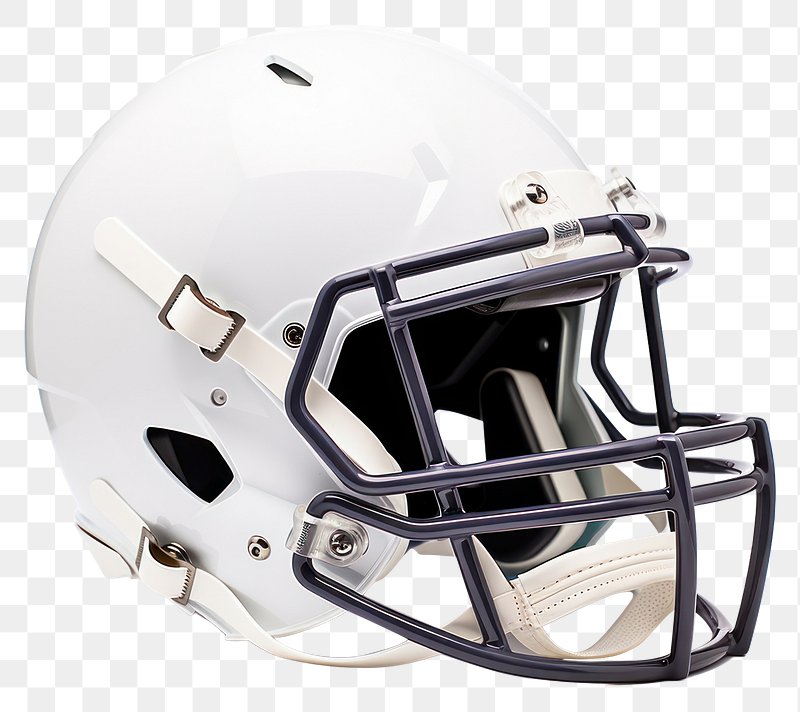 White Football Helmet transparent background PNG