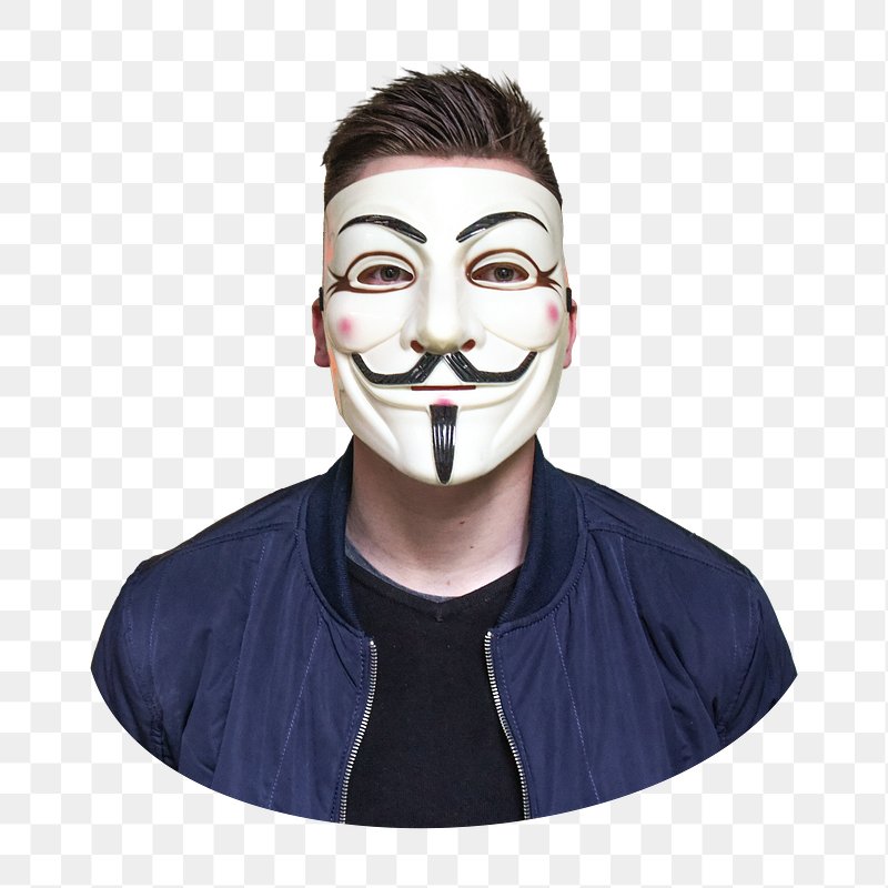 anonymous mask transparent background