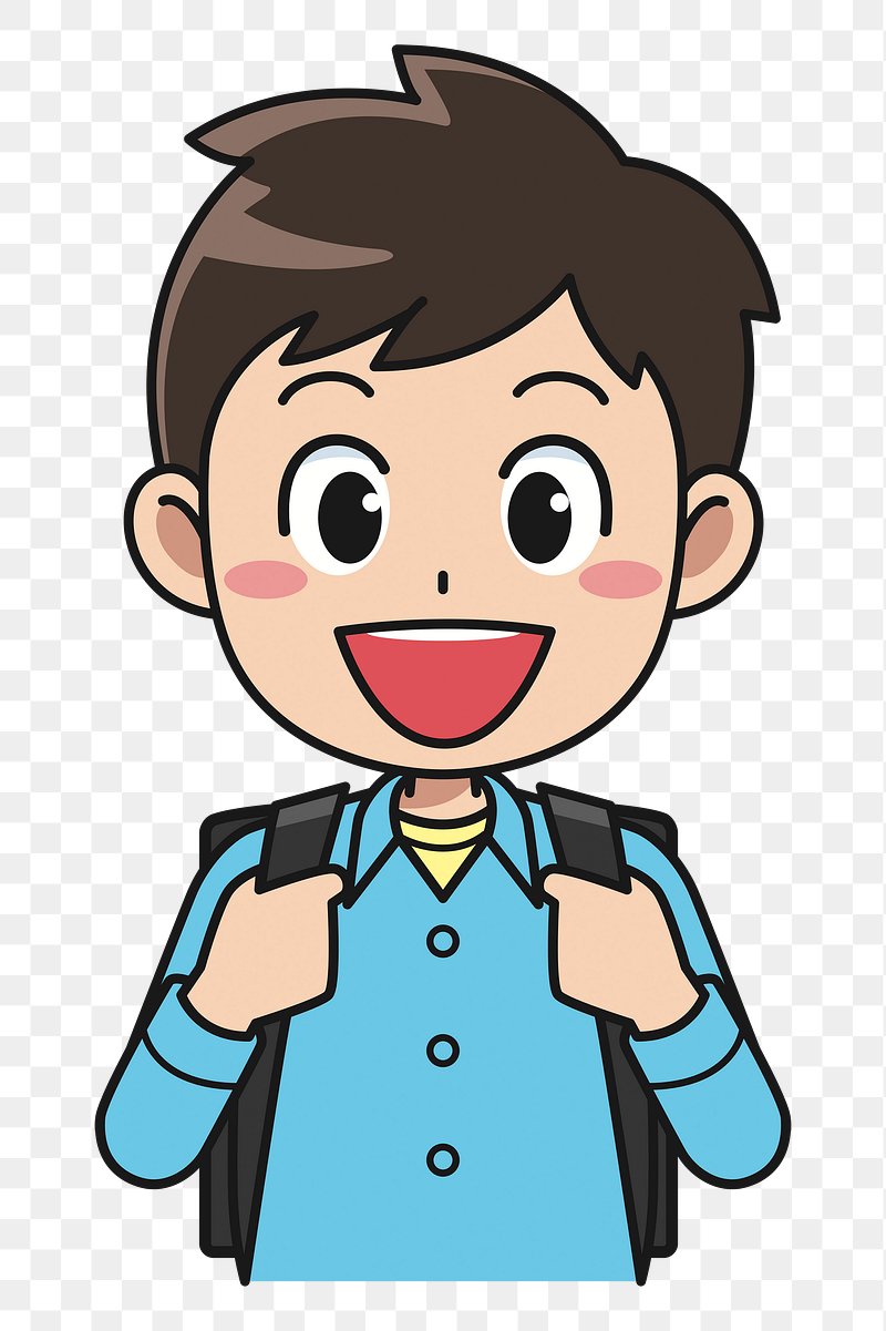 happy boy with glasses clip art